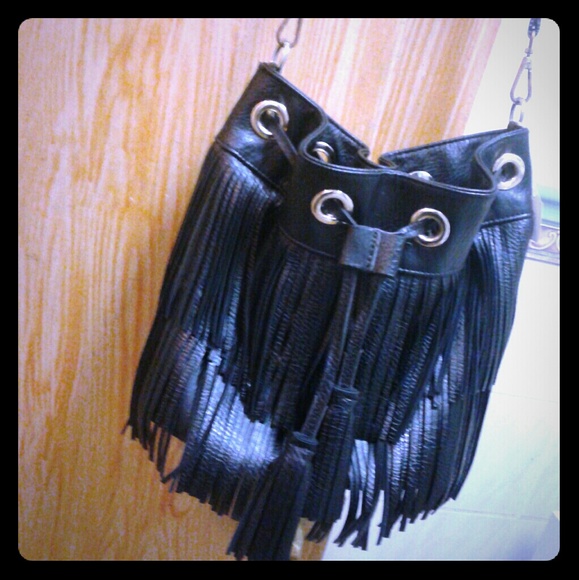Vintage Handbags - fringe bucket Crossbody